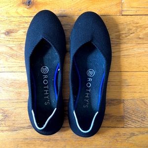 Rothy’s: “The Flat”-black solid. Size 6.5